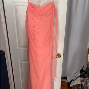 Azazie Coral Maxi Dress